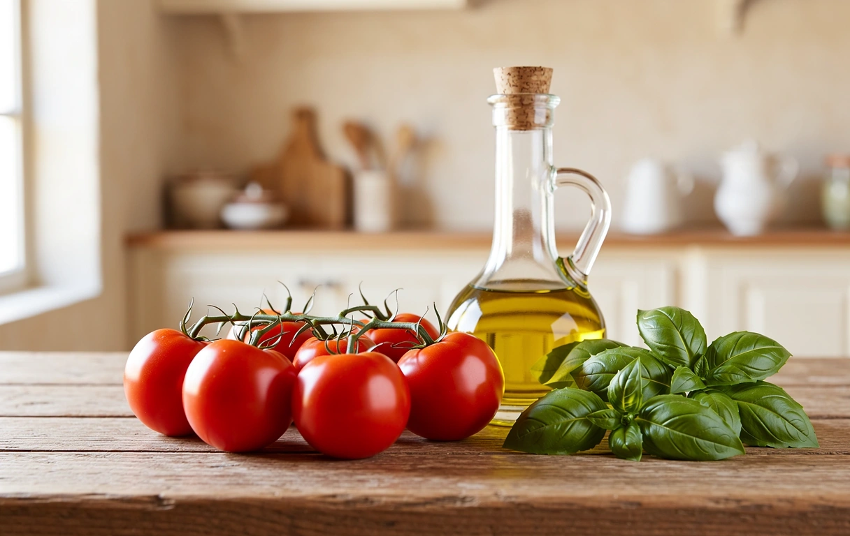 Ingredienti freschi mediterranei